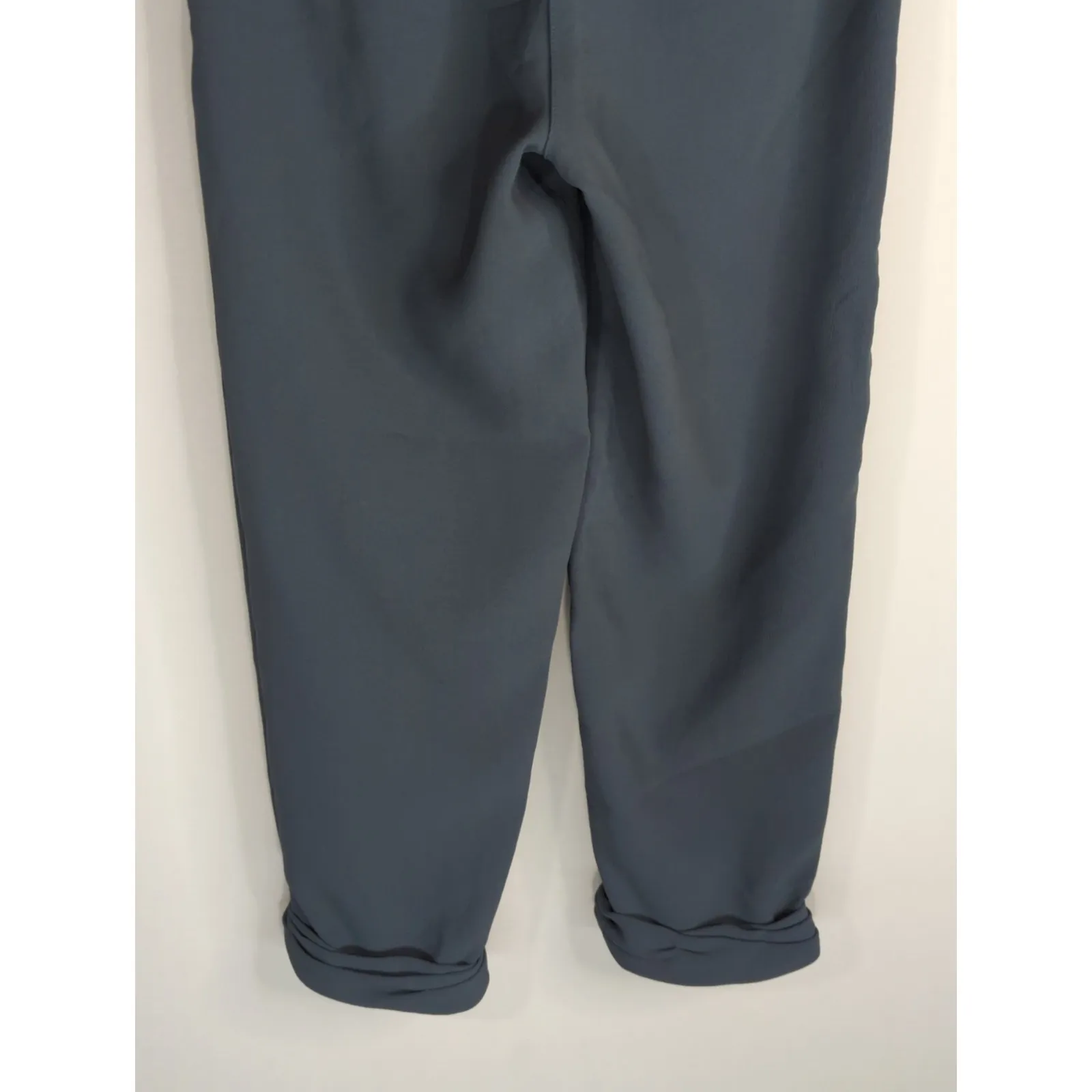 Aritzia Wilfred Blue Allant Pants Tie Waist Cropped Leg‎ Crepe Trouser Size 2 - Image 9