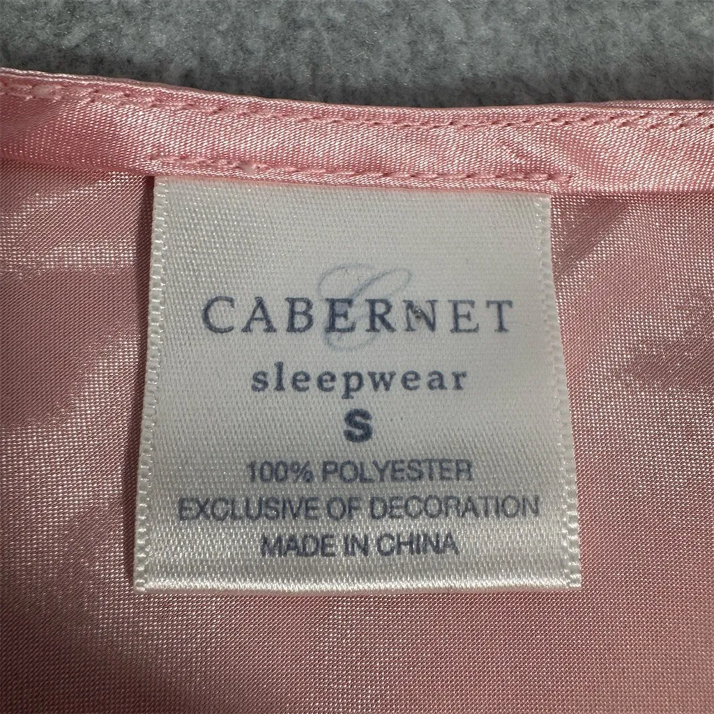 Cabernet Sleepwear Chemise Nightgown Womens Size S Pink Satin - Image 6