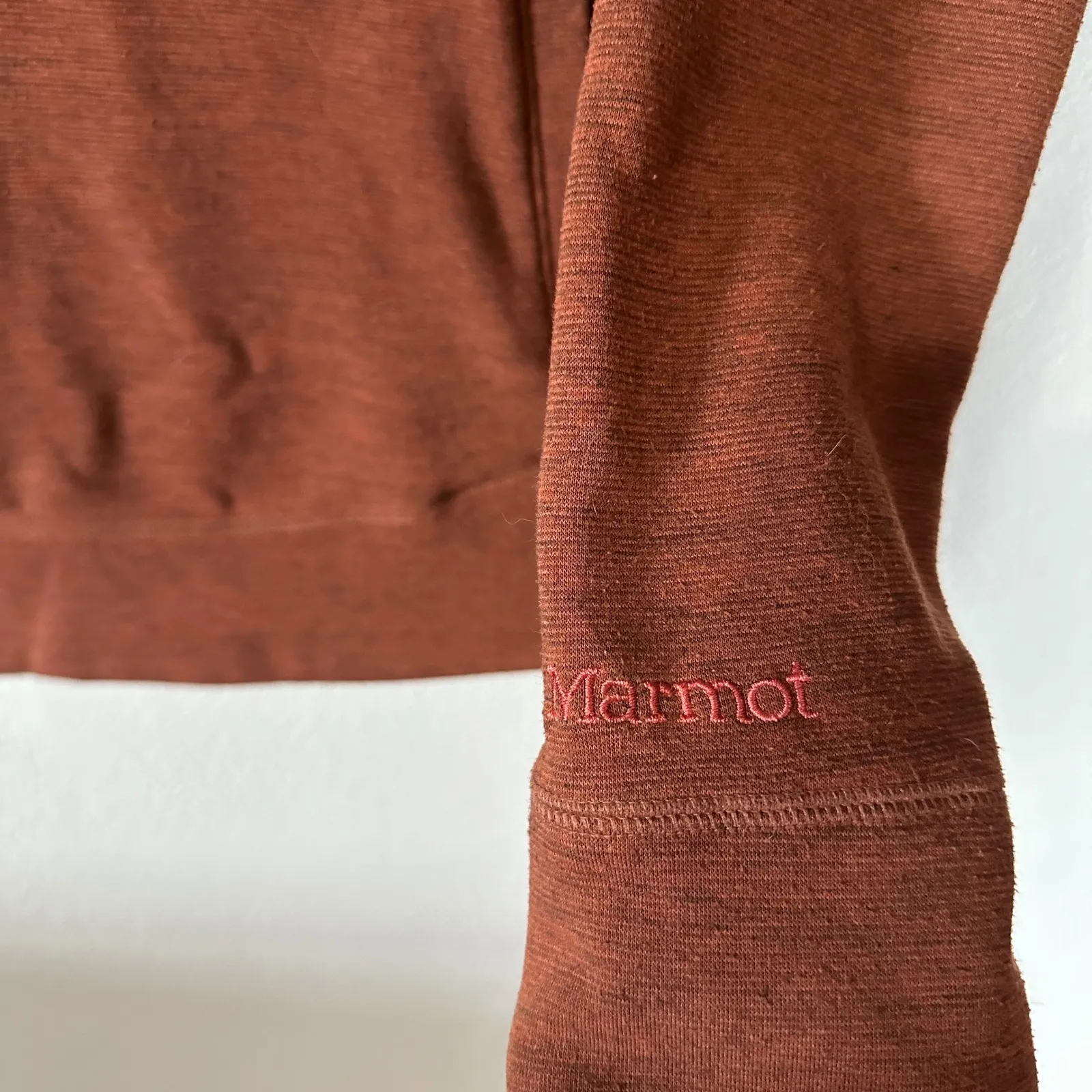 Marmot Rowan Pullover Hoodie Burnt Orange Cowl Neck Activewear Pockets Women XS - Image 3