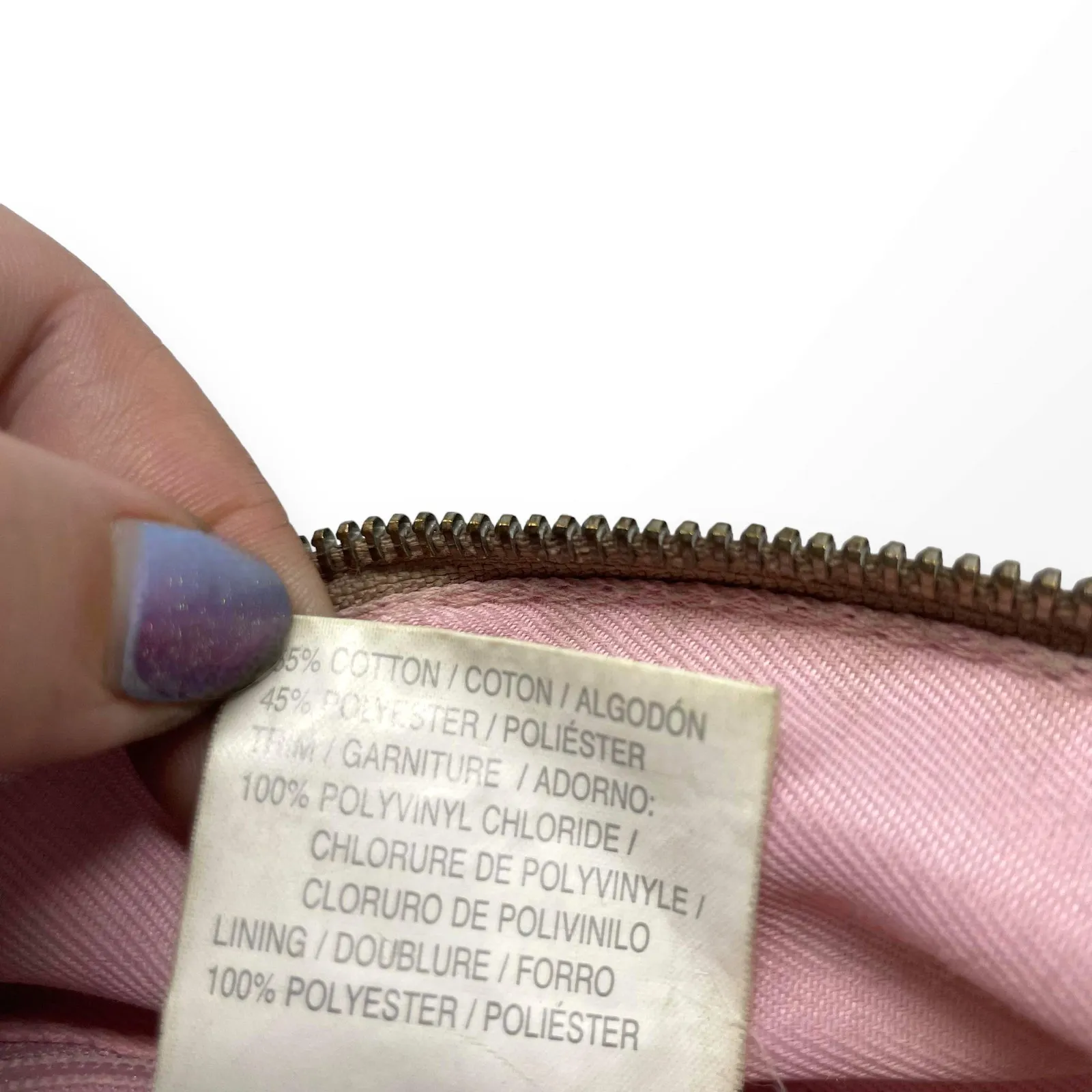 00s Y2k LIZ CLAIBORNE Vintage Tan Cream Monogram Barrel Shoulder Bag - Image 7