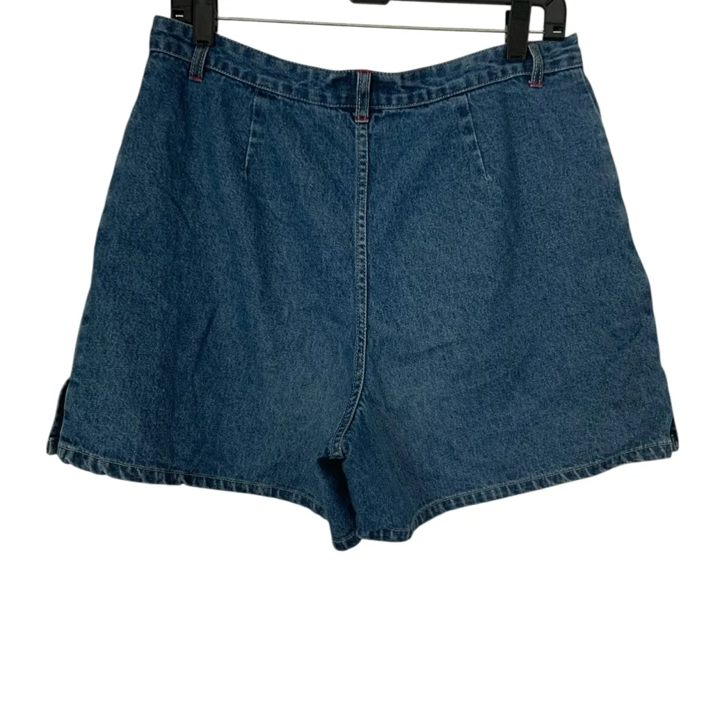 VTG Dress Barn Sz 12 Cotton Y2K Denim Mini Short Skort Skater Grunge Indie - Image 2