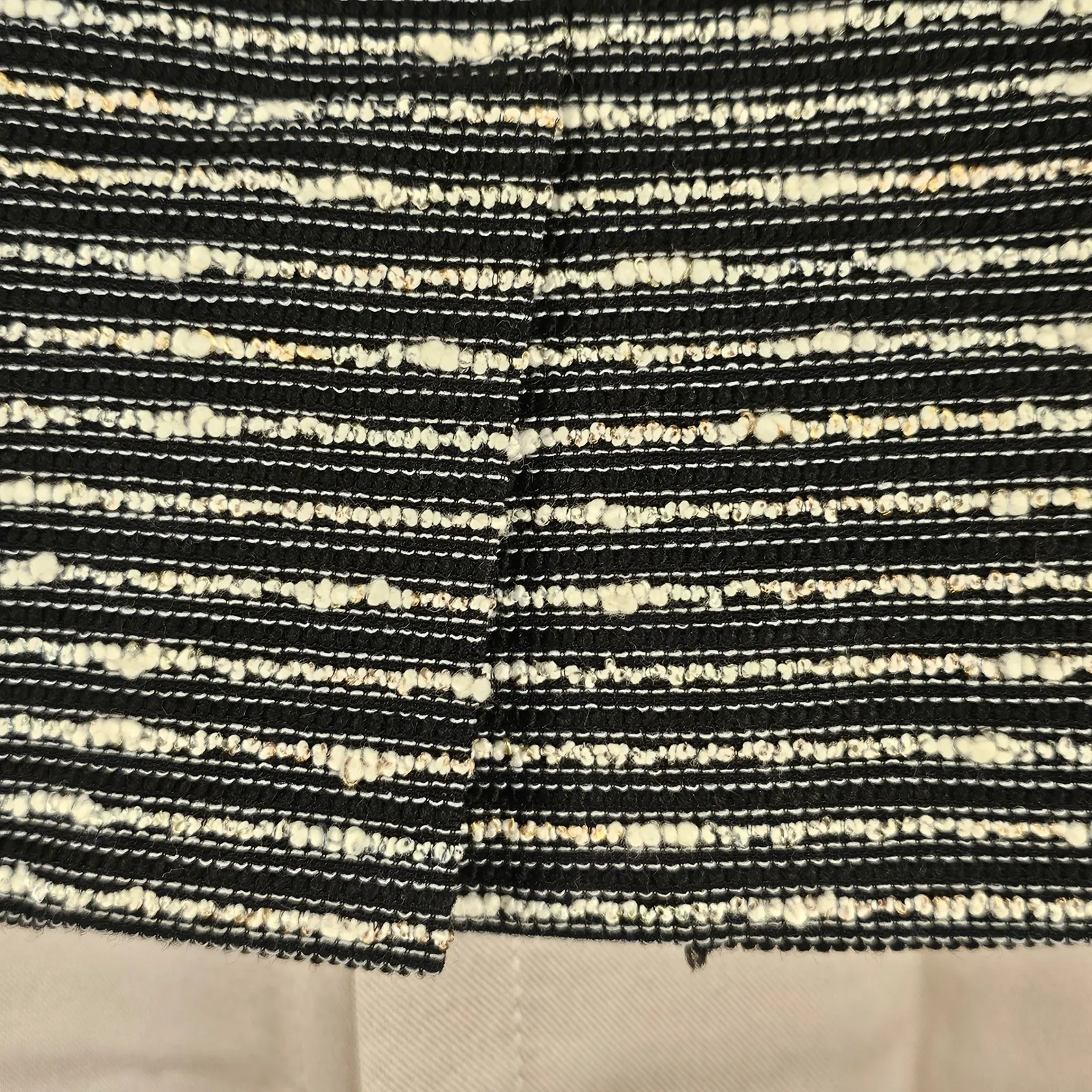 MM Lafleur Womens Black White Striped Tweed Skirt 4 - Image 4