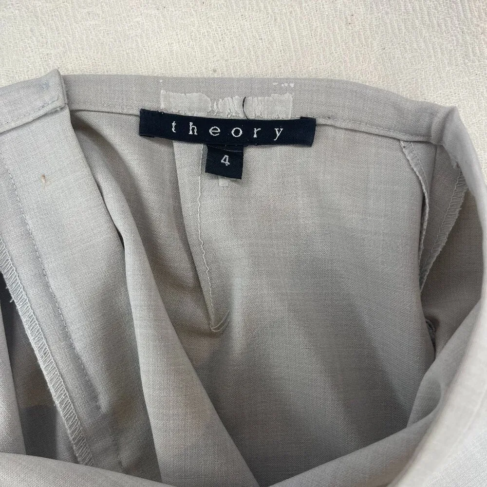 Theory Off White Maxi Long Floor Length Skirt Size 4 - Image 5