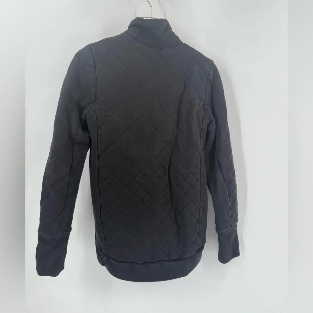 Lululemon‎ Women's Forever Warm Quilted Quarter Zip Pullover Sweatshirt Size 2 - Image 2