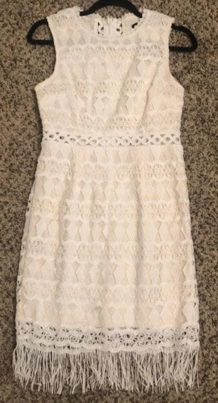 Lulus White Embroidered Tassel Dress   - Image 3