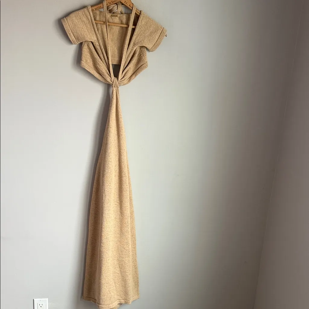 CULT GAIA Alicia Knit Dress in Sand Small - Image 2