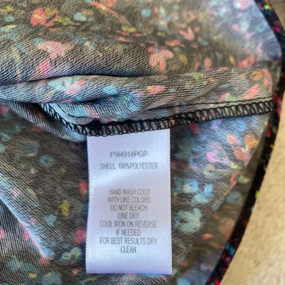 Parker Top Womens Medium Mini Ditsy Ruffle Bell Sleeve Floral Blouse Floral New - Image 5