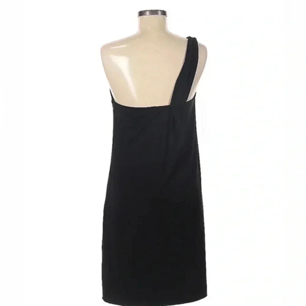 Ann Taylor Classic Chic Black One Shoulder Cocktail Formal Dress Size 6 Small S - Image 2