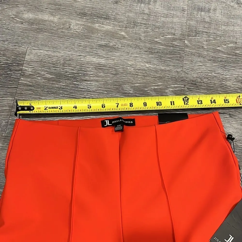 Jules & Leopold NWT pull on slim leg crop Elegant orange Women's Pants SP - Image 6