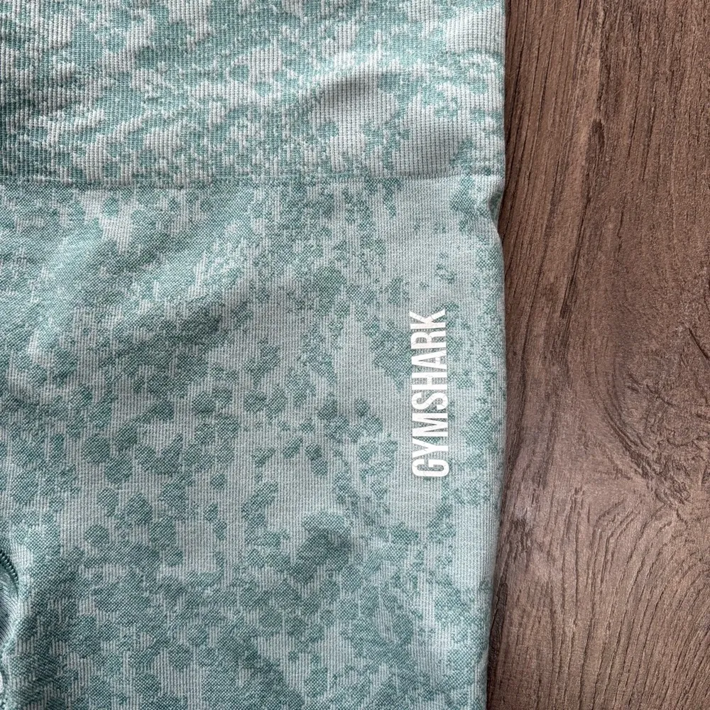 GYMSHARK Blue Green Seafoam Butt Enhancer Stretch Leggings Pant Womens Small - Image 5