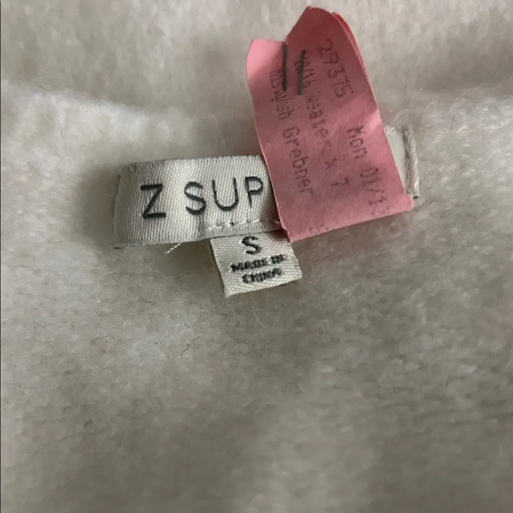 Z Supply Weekender Soft Modern Sweater in Color Sea Salt Size Small‎ - Image 4