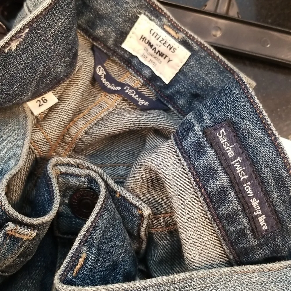 💕CITIZENS OF HUMANITY💕 Premium Vintage Sasha Twist Flare Jeans Freemont 26 NWT - Image 14