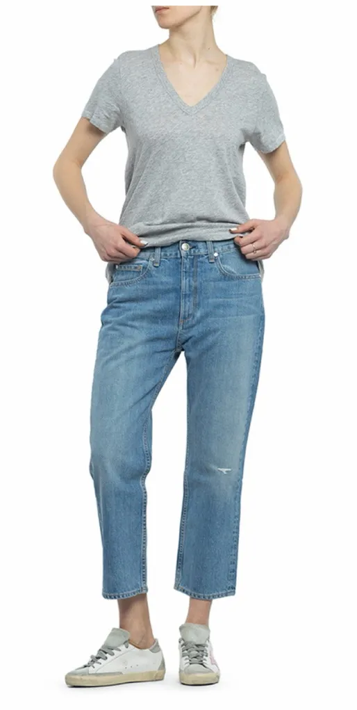 Rag & Bone Boy Jean in Helena Wash Cropped Distressed Size 31 - Image 1