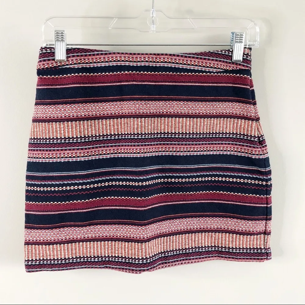 HOLLISTER | Colorful Striped Knit Mini Skirt - Image 4