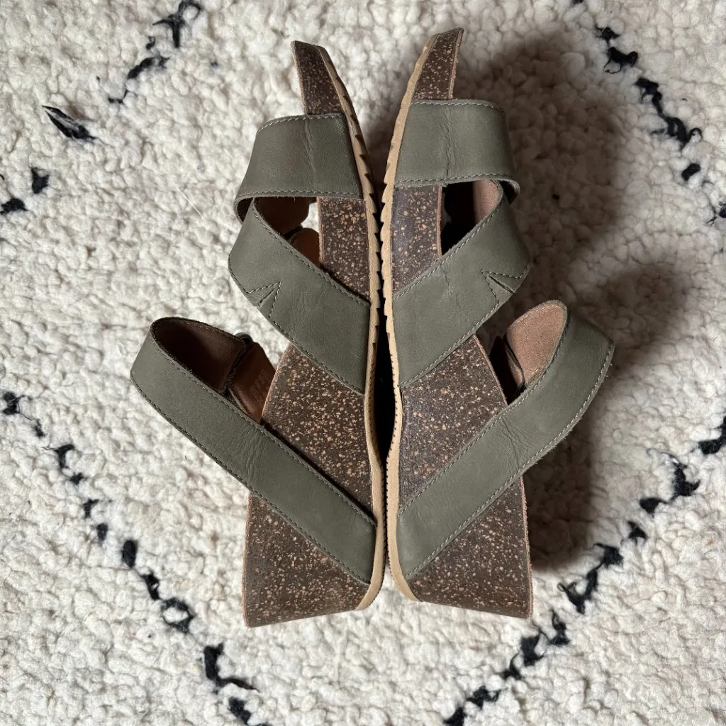 Dansko Susie Sage Green Nubuck Strappy Open Toe Wedge Sandals size 41 / 10.5–11 - Image 6