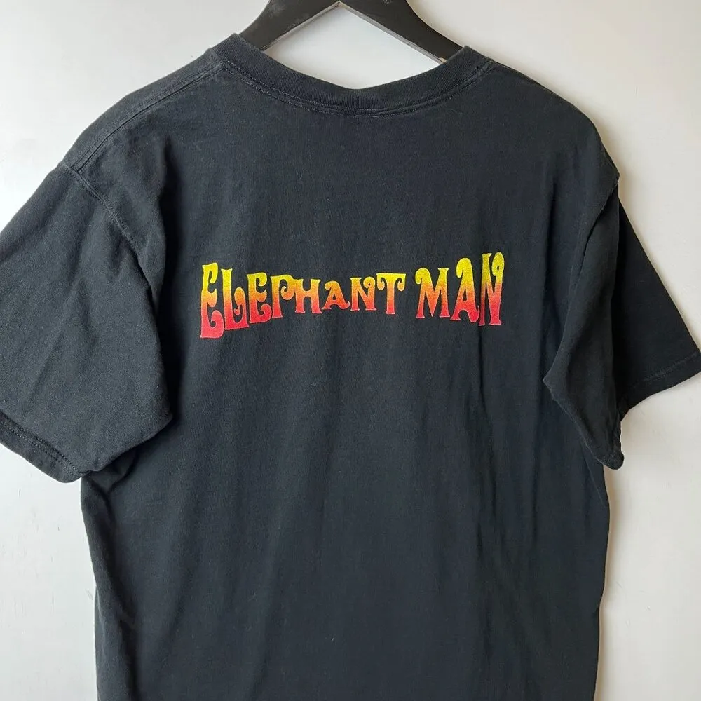 Elephant Man Arlington Heights T Shirt 2000 Vintage Y2K Black Medium M A.O.P. - Image 6