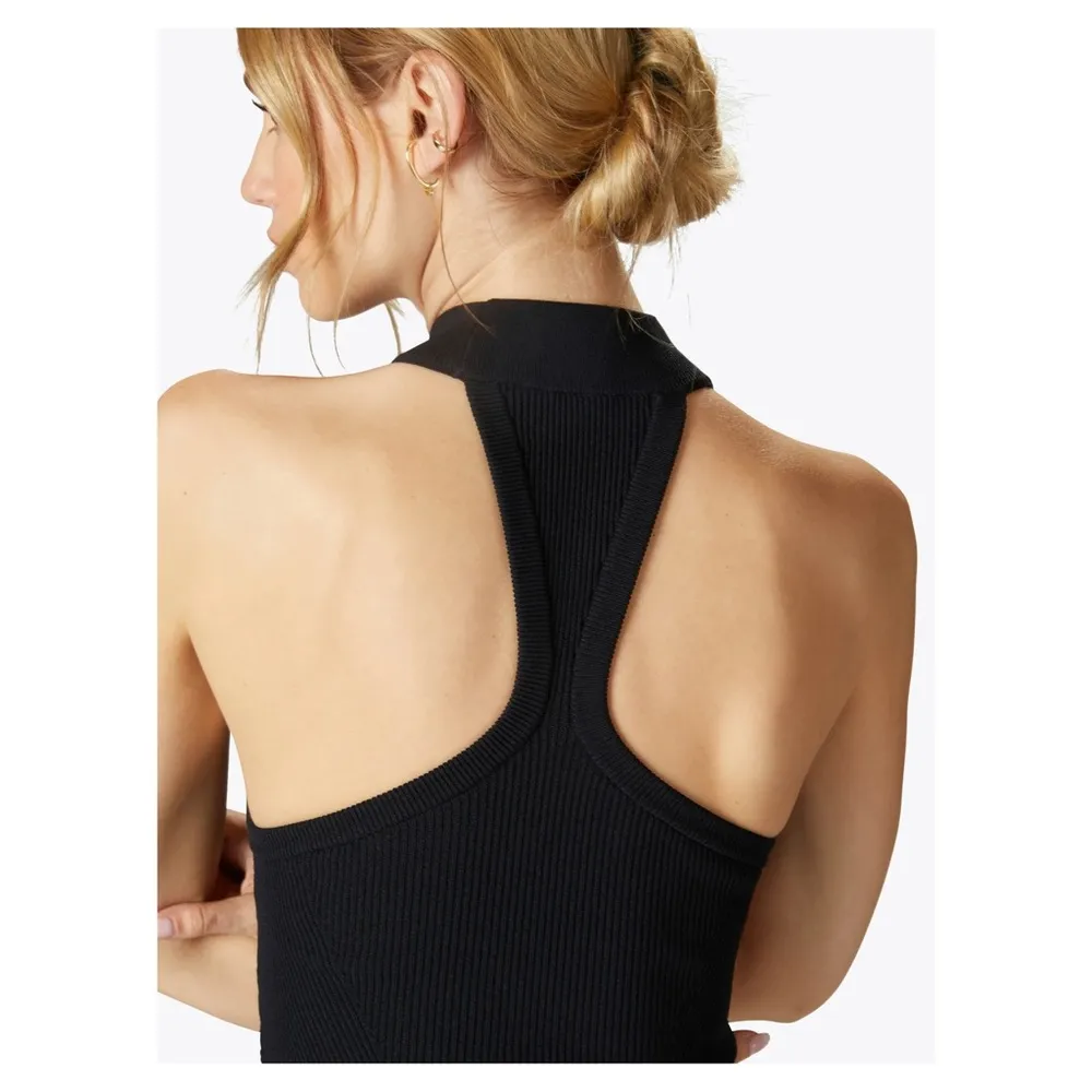 Cuts Clothing Rib Sleeveless Coreflex Mock Neck Tank Top in Black Size L - Image 6