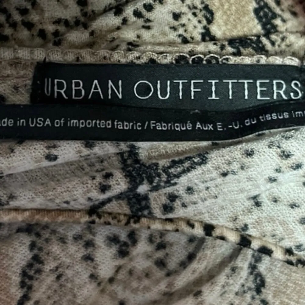 Urban Outfitters Beige Black Snakeskin Sleeveless Cami Mini Bodycon Dress Sz L - Image 6