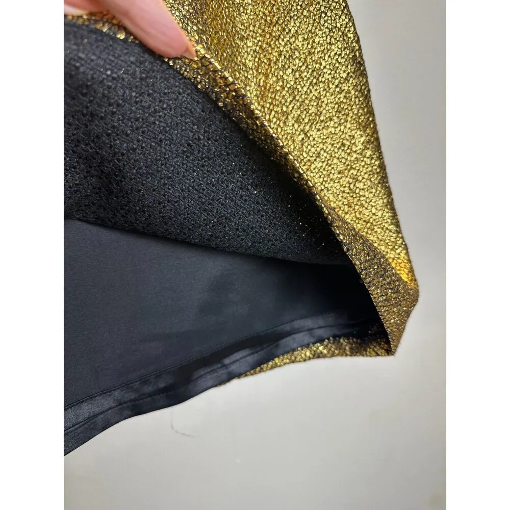 Milly Women's 214MC02786 Size 2 Gold Modern Mini Skirt NWT - Image 8