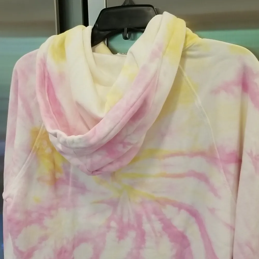 💕REFORMATION💕 Tanner Classic Hoodie  Creamsicle Pink Yellow Tie Dye XS NWT - Image 11