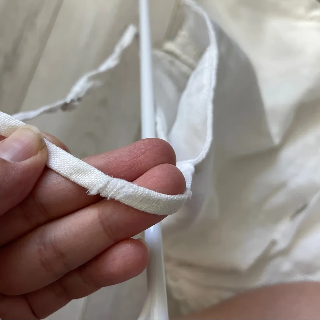 Reformation Linen Dress marseilles mini womens White (size 8) resortwear party - Image 5