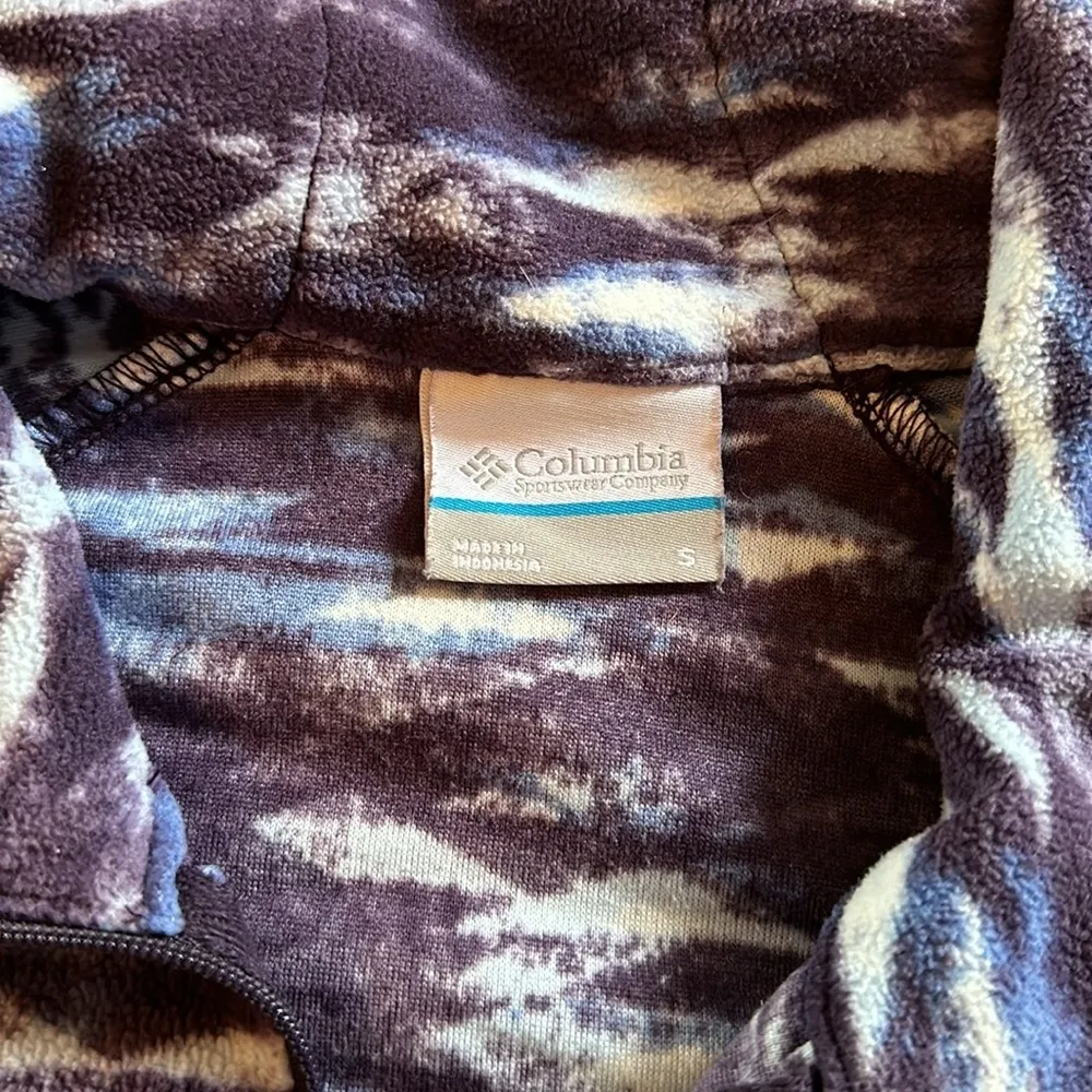 COLUMBIA PURPLE WINTER WARM FLEECE QUARTER ZIP PULLOVER - Image 4