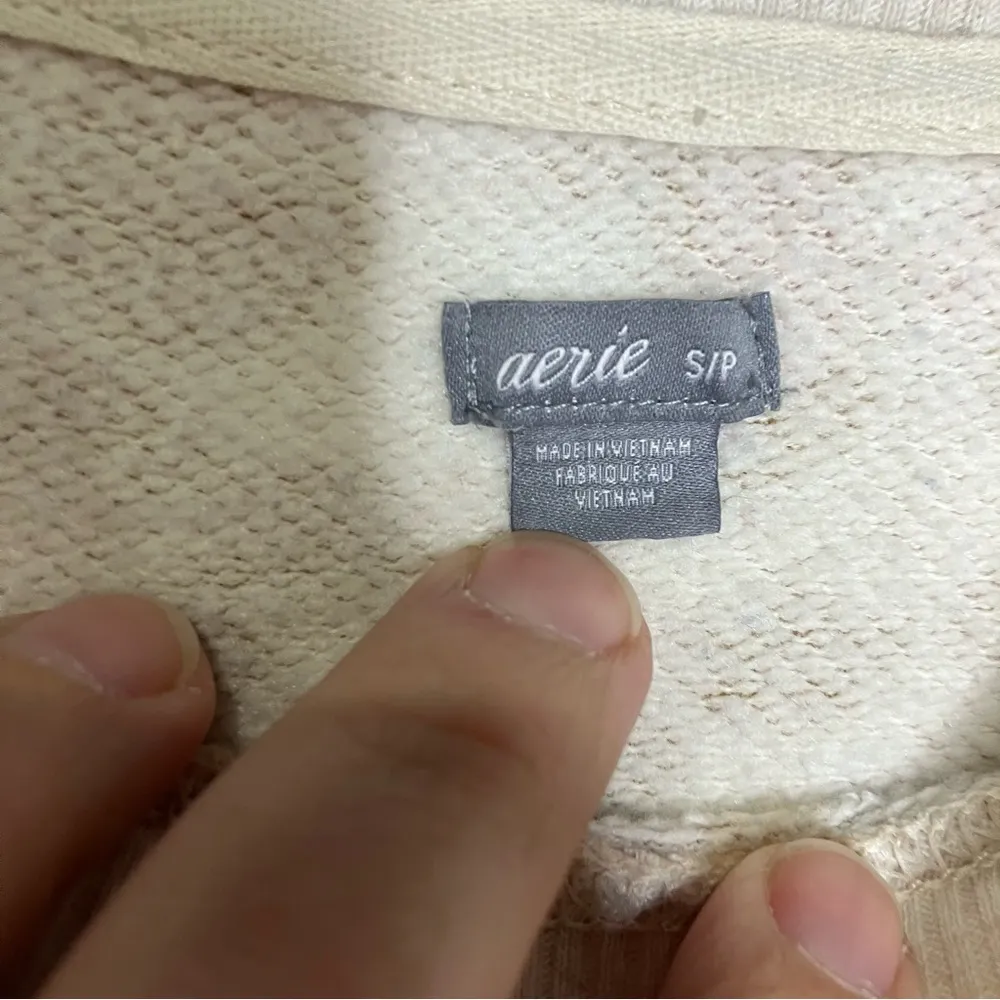 Aerie leopard print sweatshirt side slits women’s size‎ small casual athleisure - Image 3