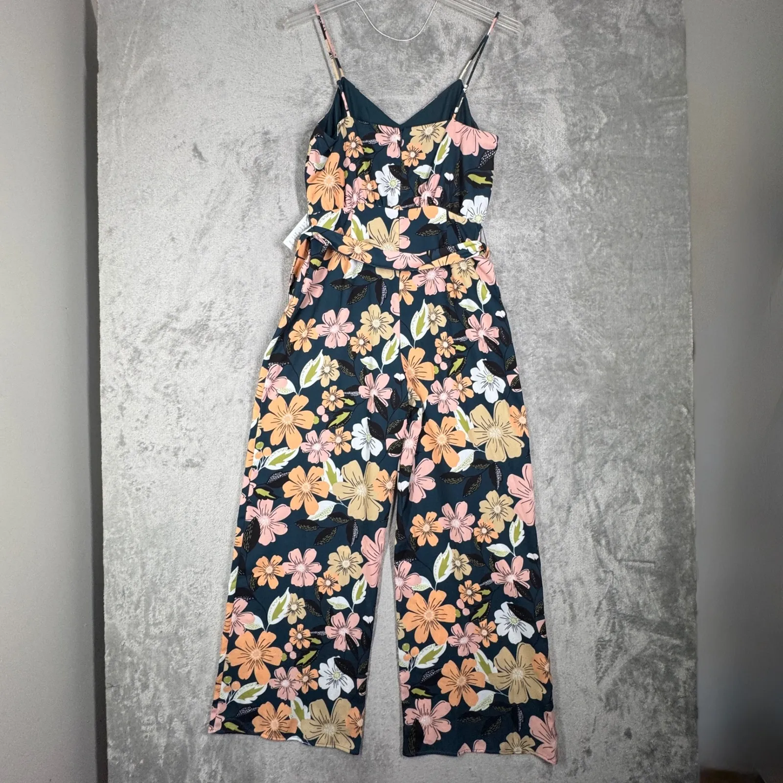 Chelsea28 Jumpsuit  Floral Wide Leg‎ Belted Casual Summer Outfit Size Medium - Image 3