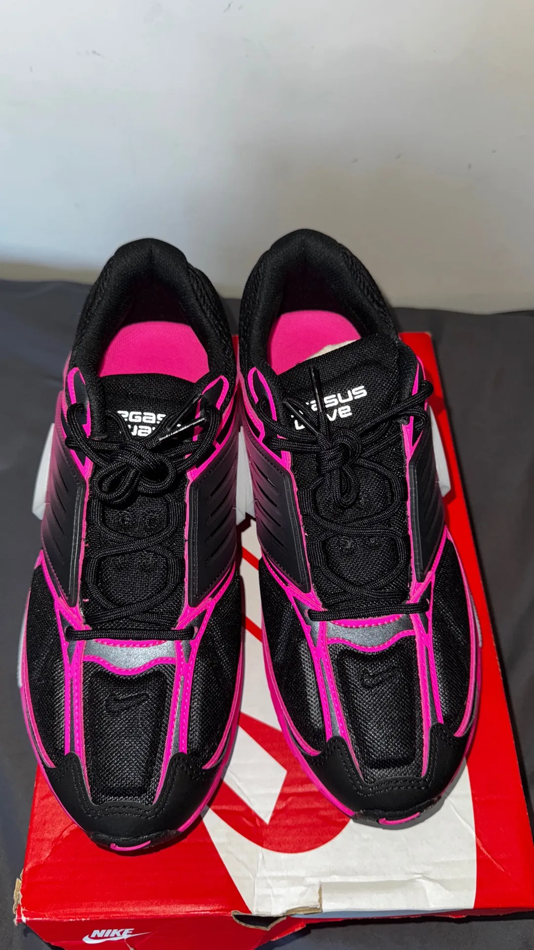 Nike Air Pegasus Wave Pink Blast Size 9.5 men's/Size 11 women’s  Running shoes NEW in packaging  #pegasus #running #nike #wave #new pink athletic, running shoes, wave design, men's sneakers, oversized sole, sport footwear, fresh style, lightweight, breathable, outdoor running - Image 4