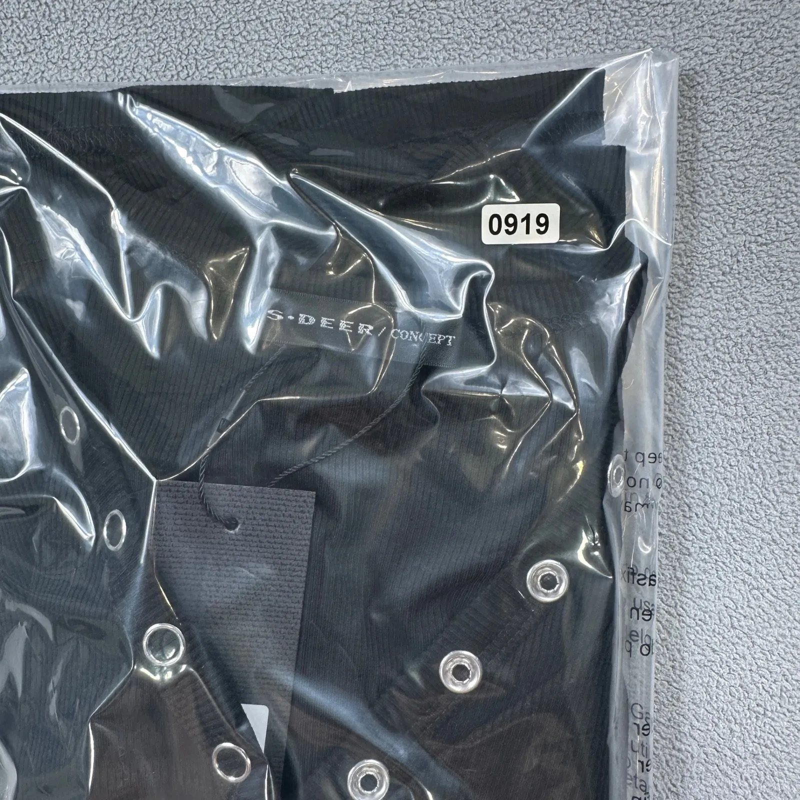 S.DEER Concept Top Womens XL Black Ribbed Snap Button Long Sleeve Shirt S Deer - Image 6