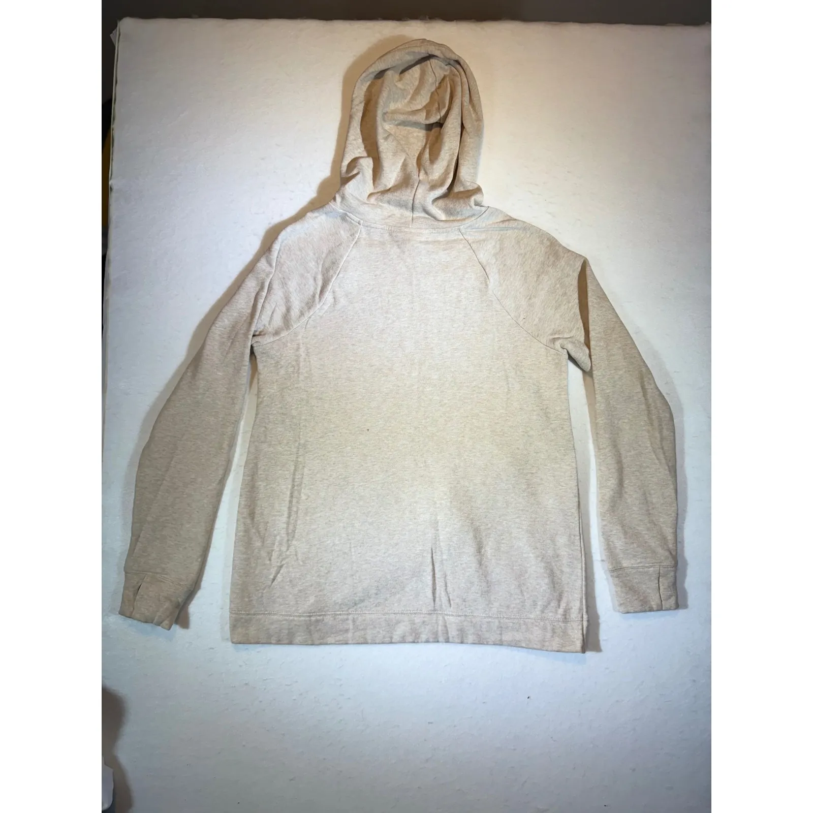 Motherhood Maternity Cross Front Hoodie Long Sleeve Beige Size Medium - Image 2