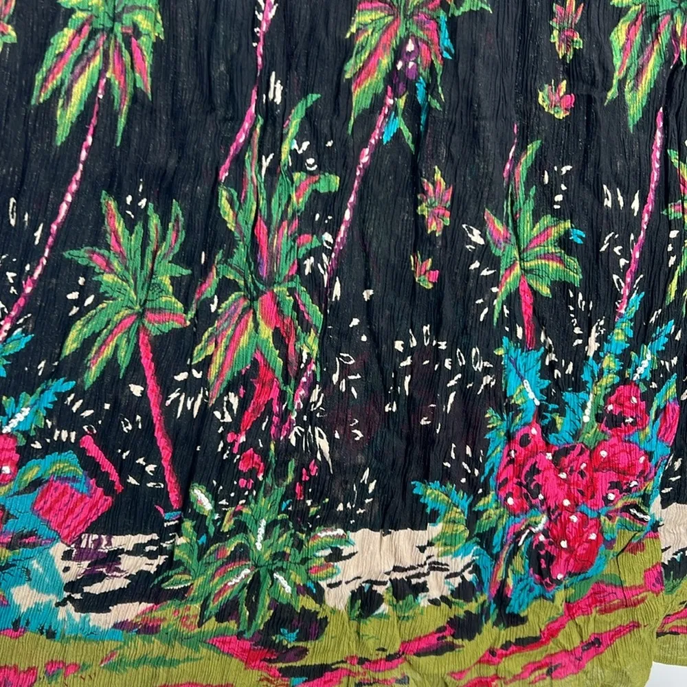 White Stag maxi tropical sequin crinkle broomstick plus size skirt vacation - Image 7