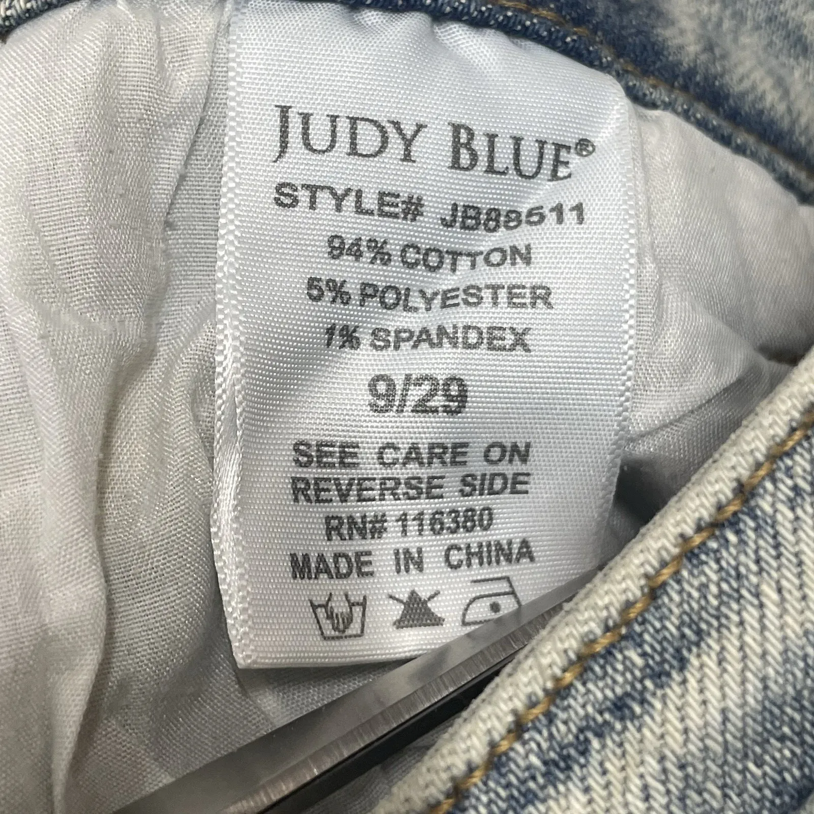 Judy Blue Womens‎ 9/29 Jeans The Bees Knees Straight Fit High Waist Inseam Slit - Image 3
