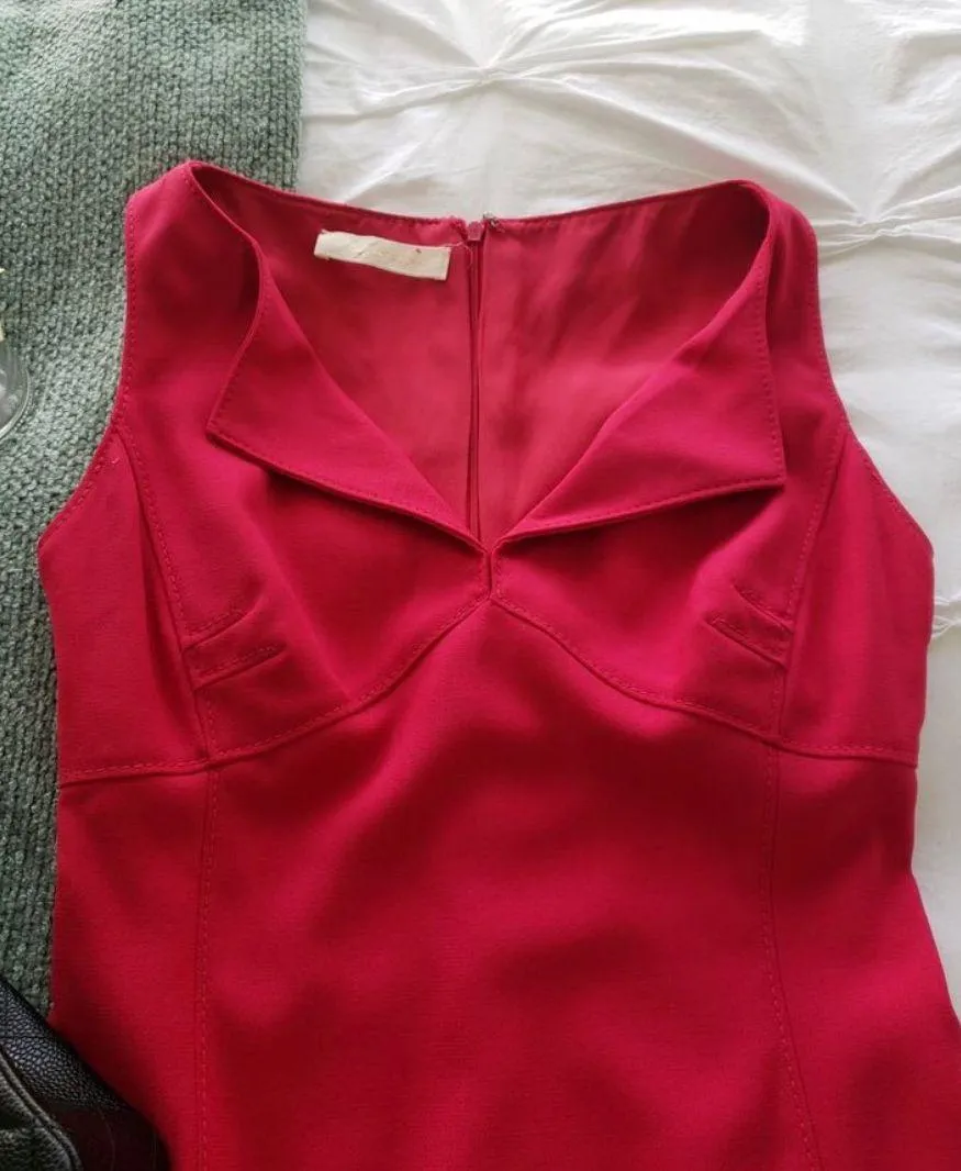 Valentino Garavani Valentino Fuchsia Sleeveless Bodycon Mini Dress - Image 4