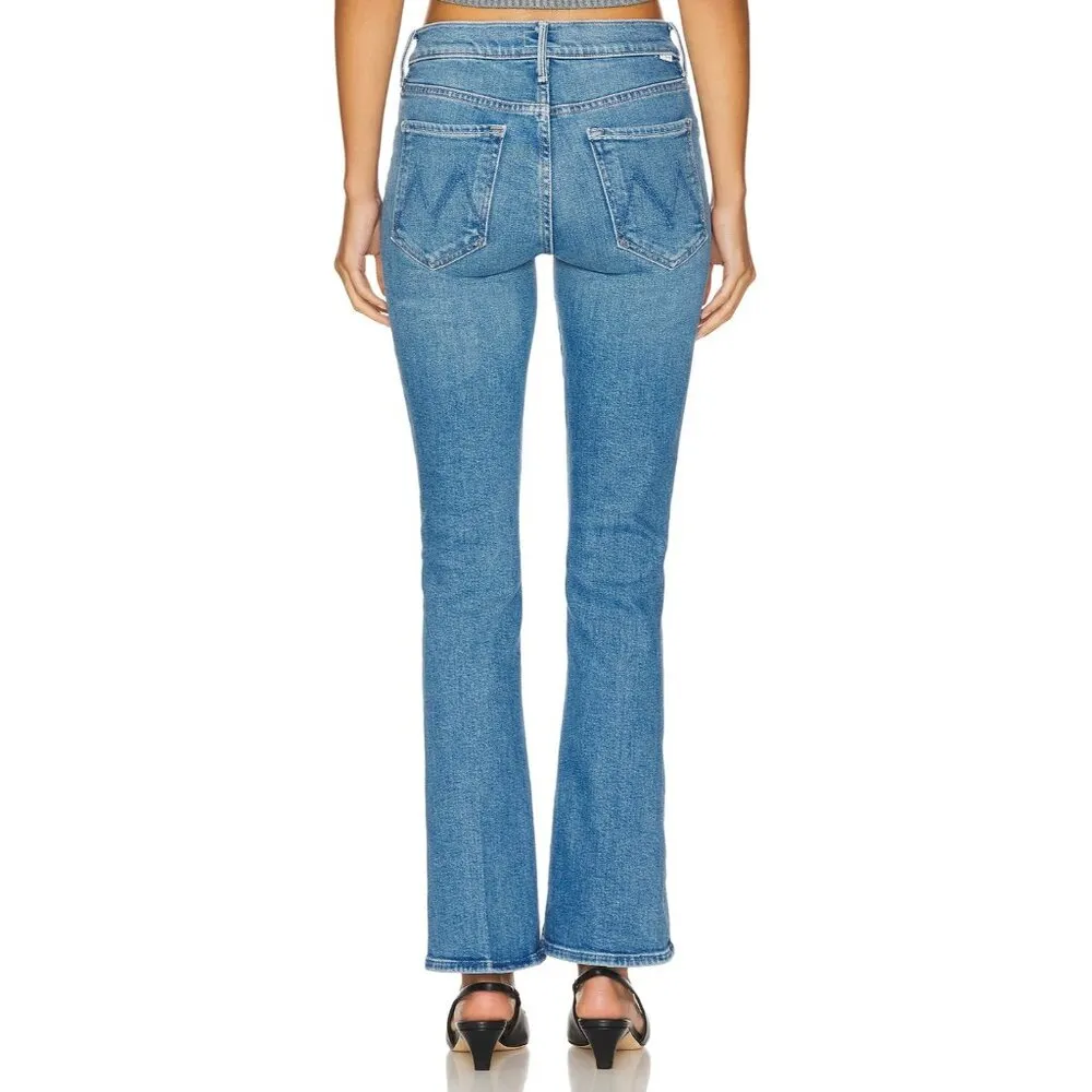 NWT Mother The Outsider Sneak in Flag Me Down Stretch Bootcut Jeans 31 Blue - Image 12