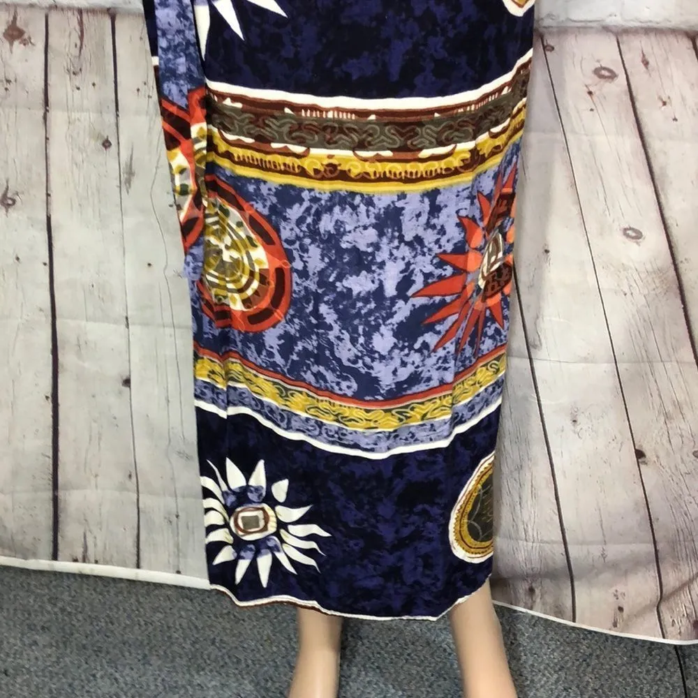 Mamu 2 Piece Tapestry Festival Skirt & Bra Top Blue Size undefined - Image 4