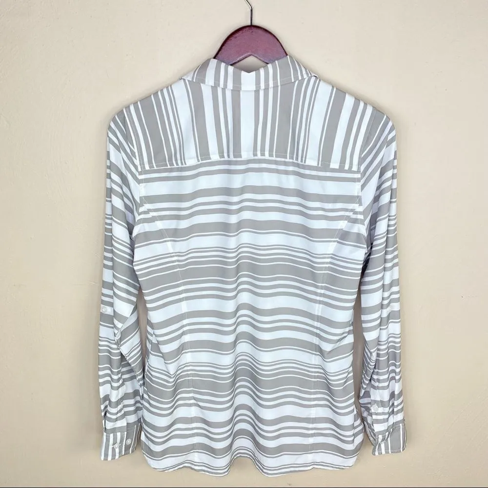 Orvis Striped Button Front‎ Long Sleeve Shirt S - Image 8