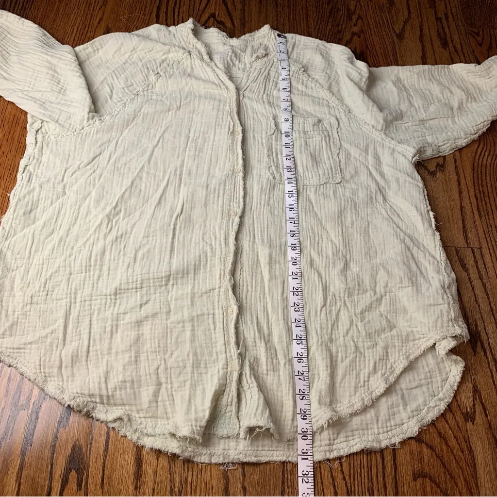 Aerie Sage Green Gauzy Textured Coverup Tunic - Image 3