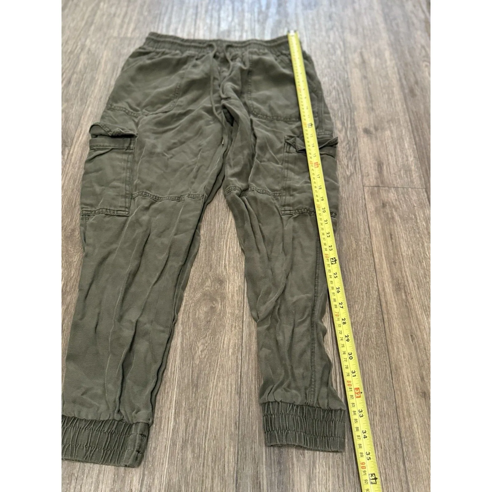 GARAGE Cargo Jogger Pants Women S Green Tapered‎ Activewear Casual - Image 2
