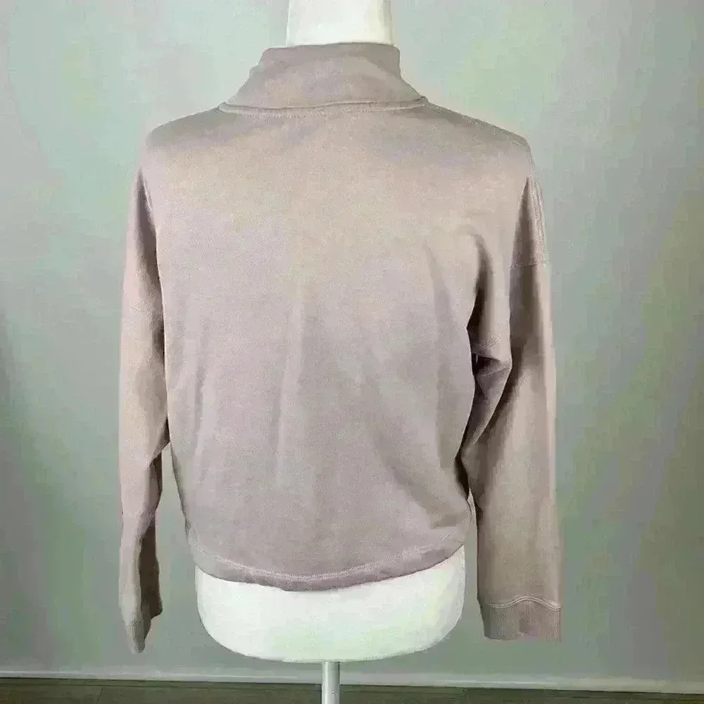 Calvin Klein Pink Cropped Pullover Sweatshirt Size M - Image 4
