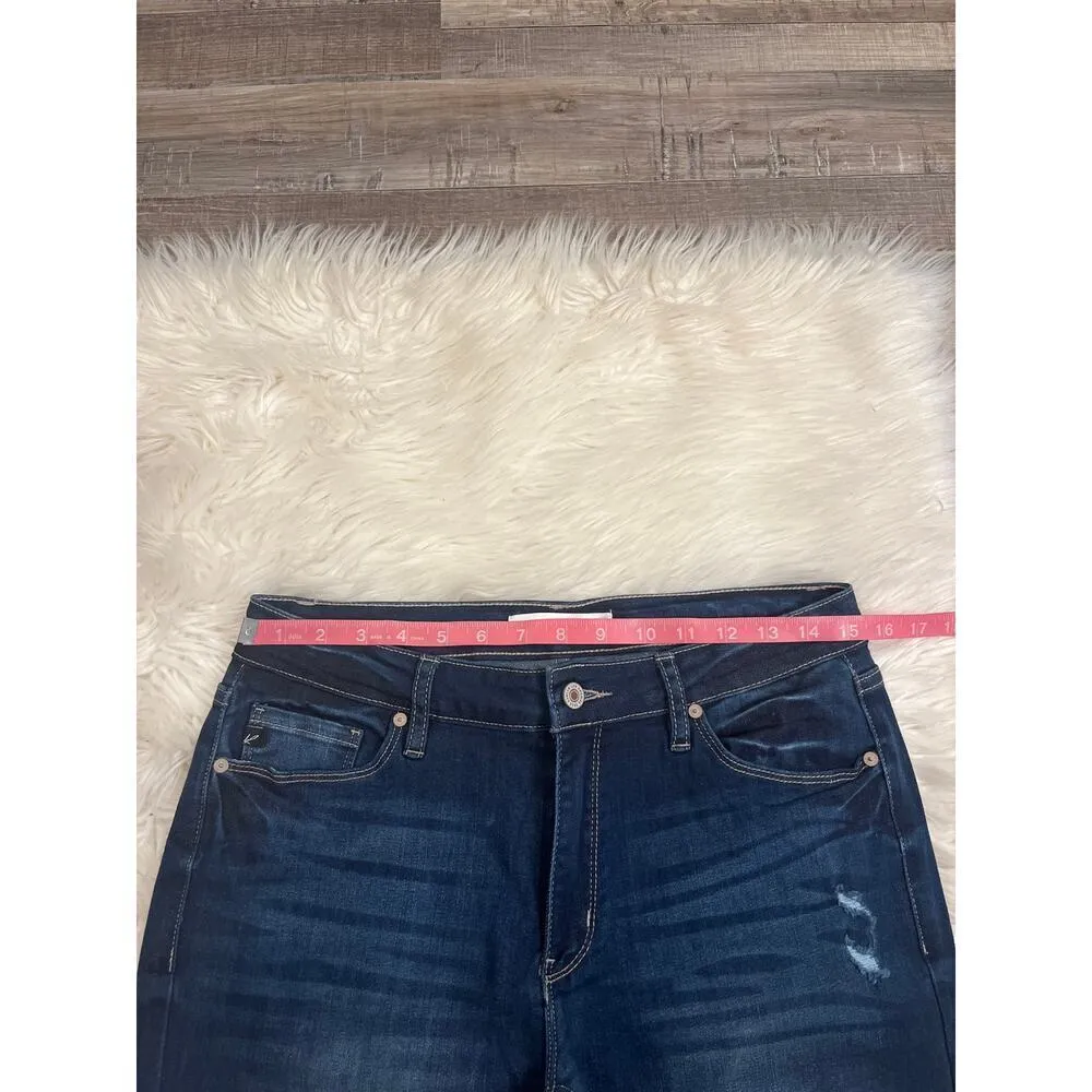 KanCan stretch mid rise skinny jeans minor distressing 11/29 Blue - Image 6