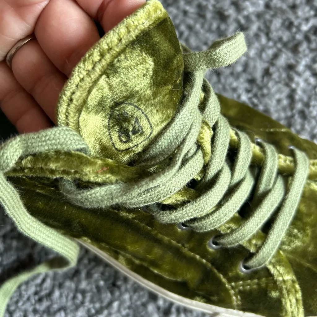 SeaVees Green Velvet Women's Sneakers - Image 6