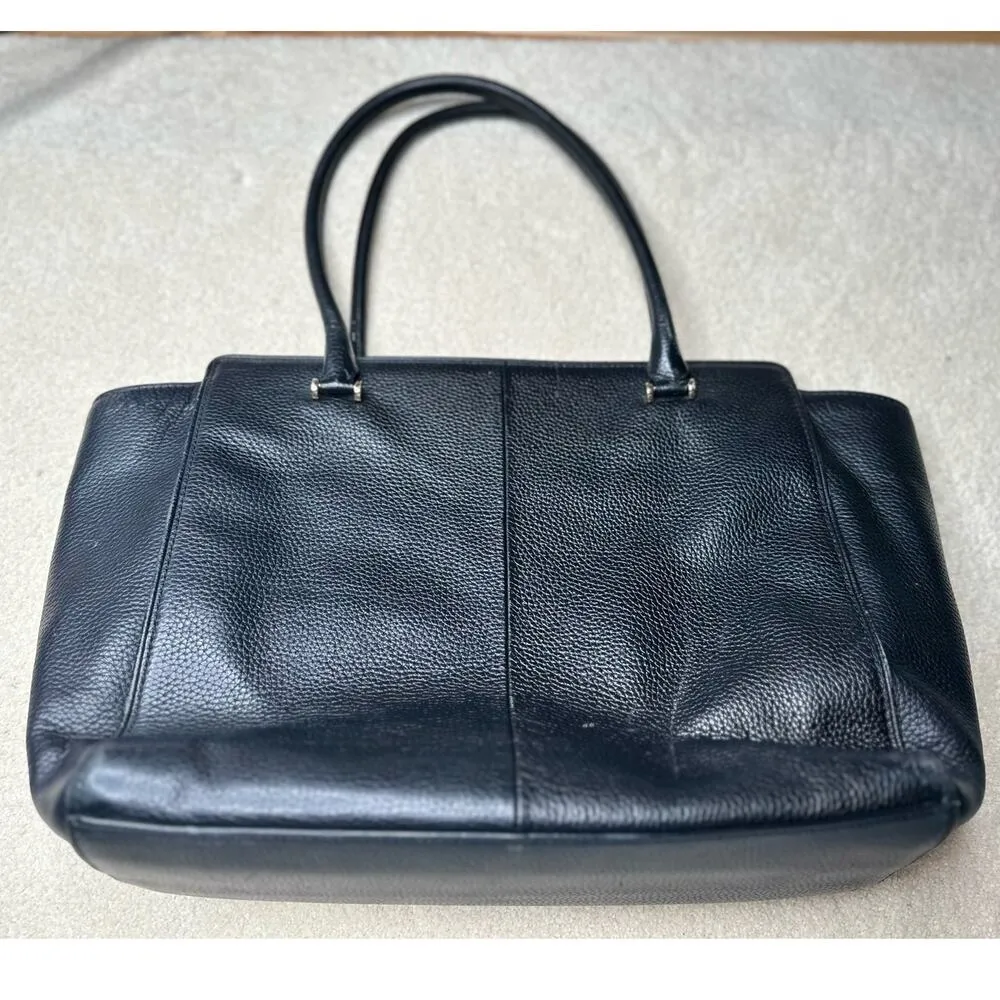 Kate Spade: Black Leather Large Tote - Image 2