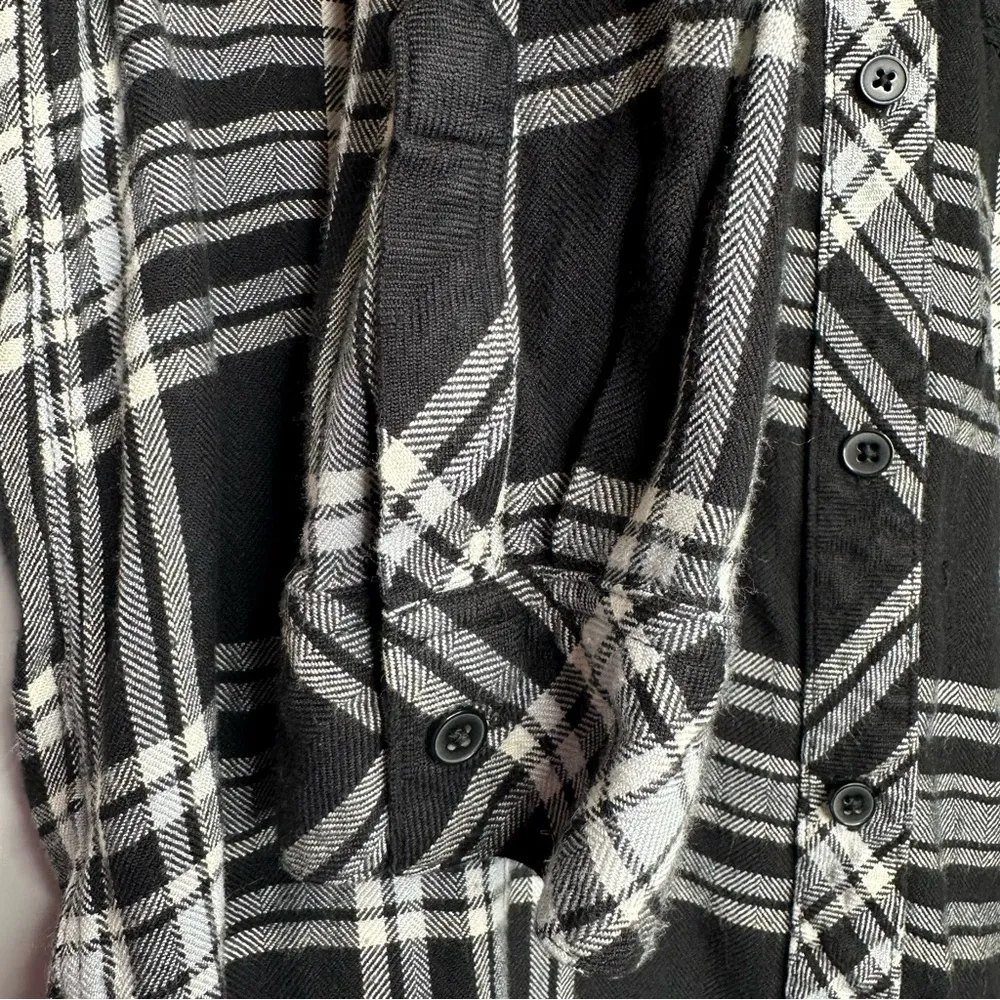 Rails Hunter Button Down Plaid Shirt Black/Sky/Ivory Size Small - Image 6