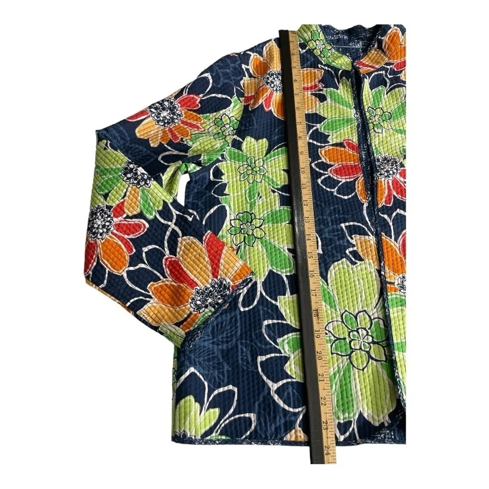 VINTAGE | reversible Alfred Dunner tropical print quilted lightweight jacket - Image 13