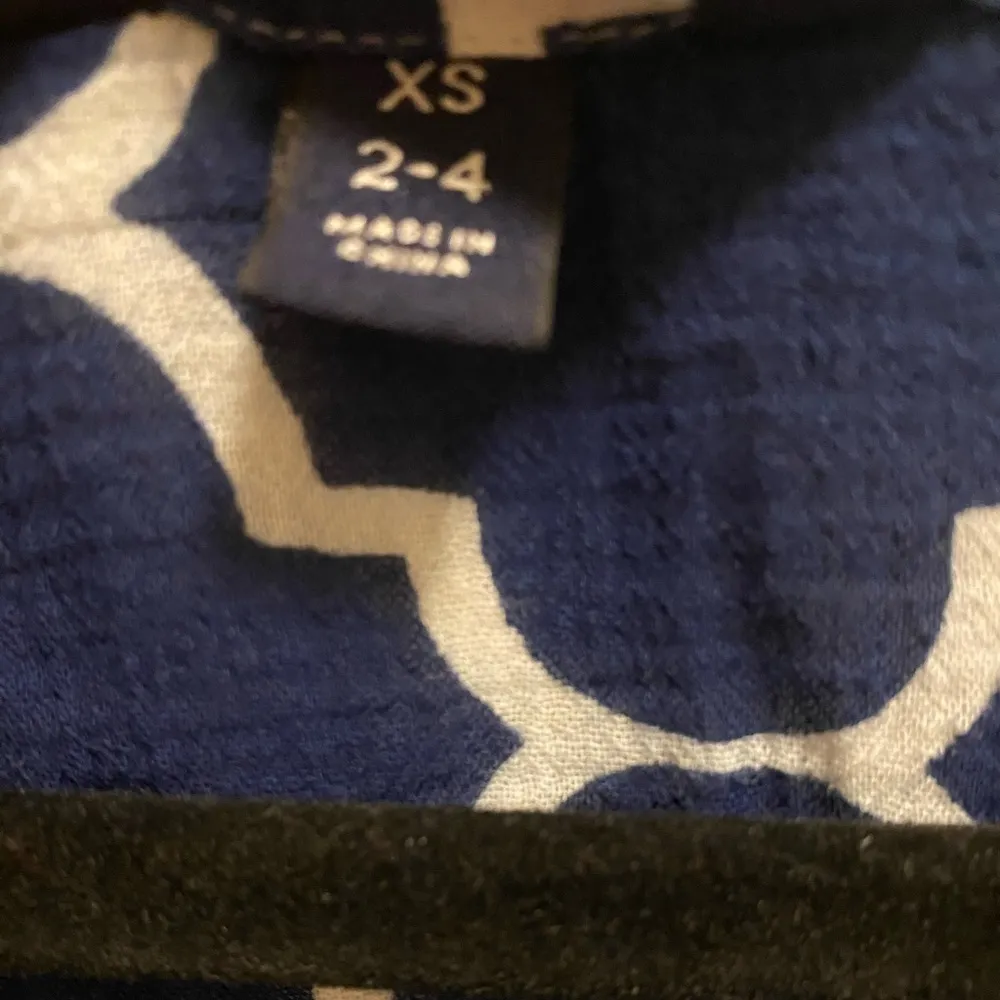 Lands End Quatrefoil 3/4 Length Sleeve Dress/Swim Cover-Up. - Image 5