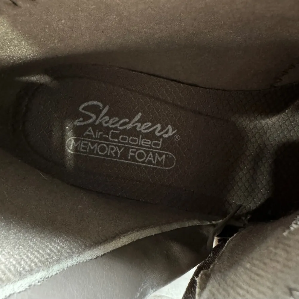 Skechers Arya Fold Over Faux Fur Ankle Boots New Rumor Taupe Size 9.5 - Image 9