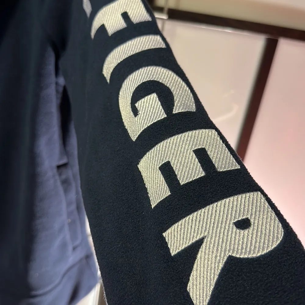 Tommy Hilfiger warm active jacket navy blue logo on long sleeve - Image 2