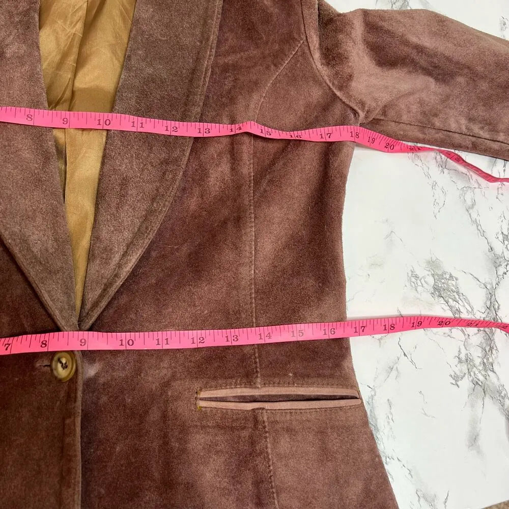 Vintage Oshwahkon suede blazer Tan Size 8 - Image 12