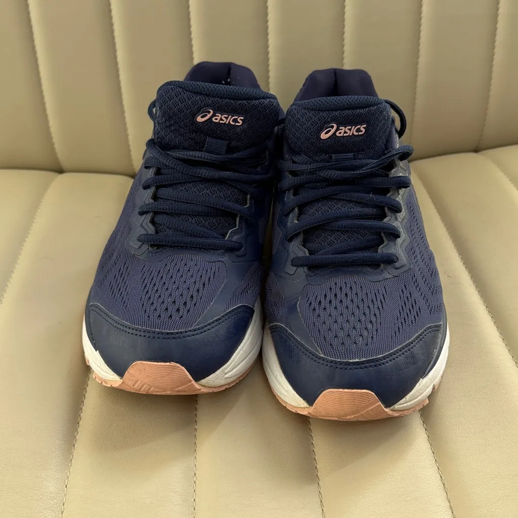 Asics Womens Gel Foundation Blue Running Shoes Sneakers Size 9 Excellent - Image 3